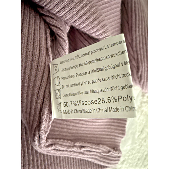NWT Zeagoo Womens Size XL Violet Long Sleeve Ribbed Sweater Casual Basic Fairy - Picture 5 of 10